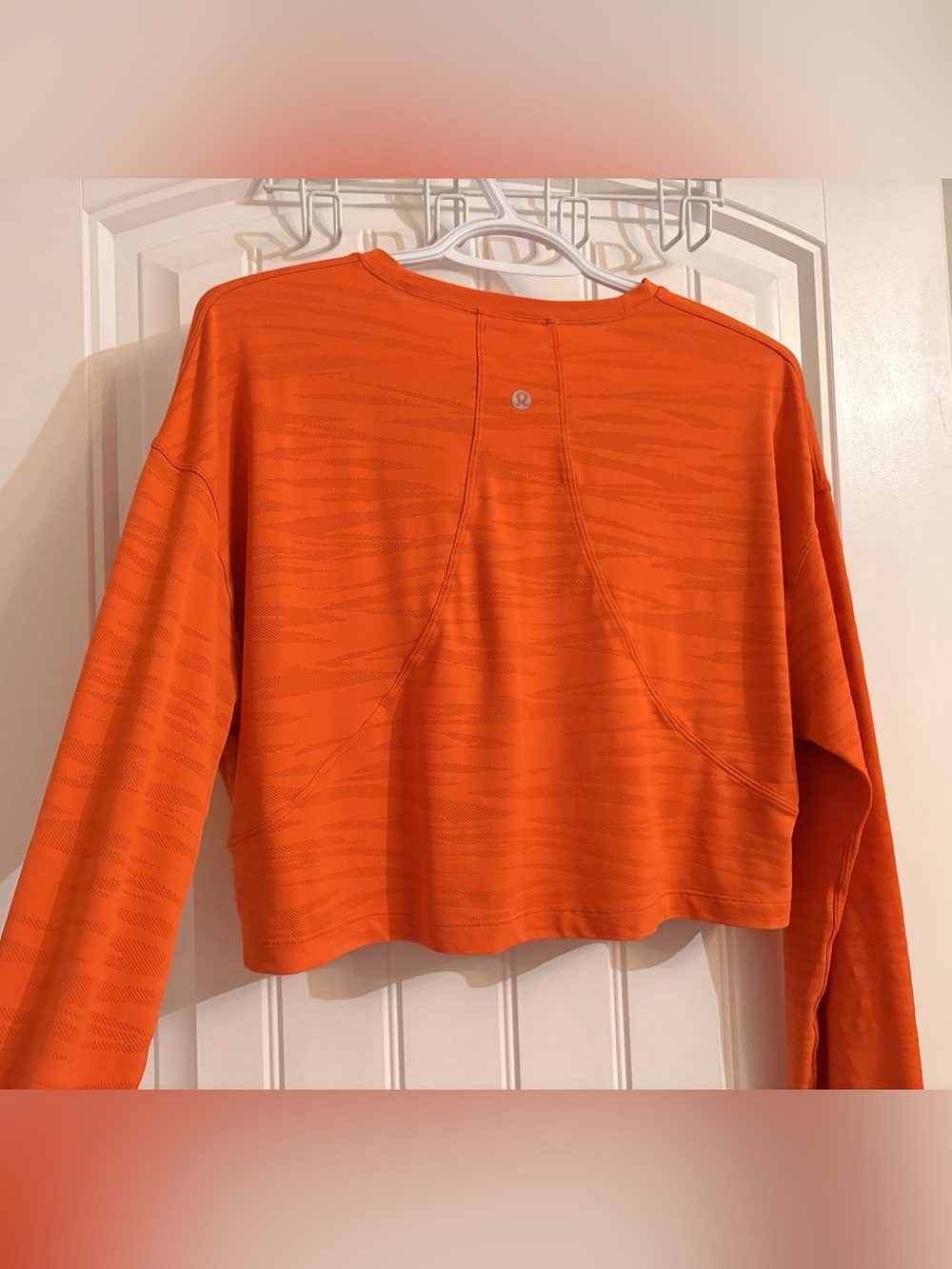 lululemon athletica Train to Be Orange Cropped Long-Sleeve - Size 12